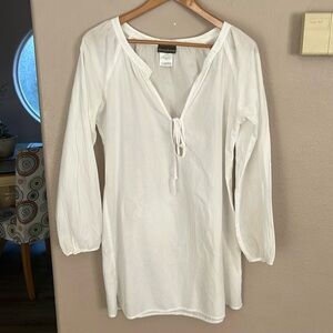 TOMMY BAHAMA swim cover up pullover lightweight cotton long sleeves